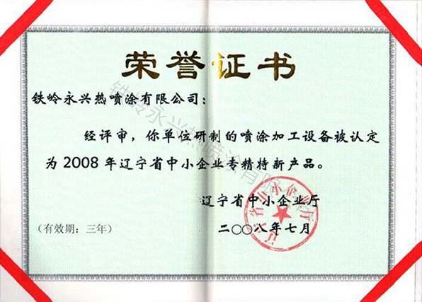 2008年辽宁省中小企业专精特新产品
